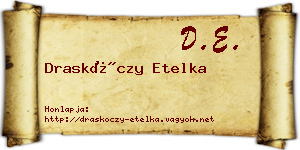 Draskóczy Etelka névjegykártya