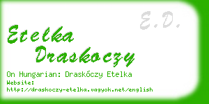 etelka draskoczy business card